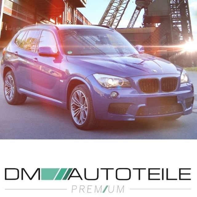 SET K&uuml;hlergrill Schwarz GLANZ Doppelsteg passt f&uuml;r BMW X1 E84 M Umbau 09-12
