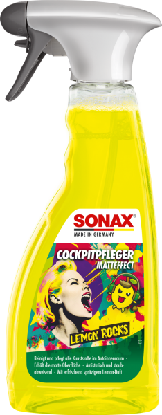 SONAX 03432410 Cockpit Pfleger Matteffect Lemon Rocks 500 ml