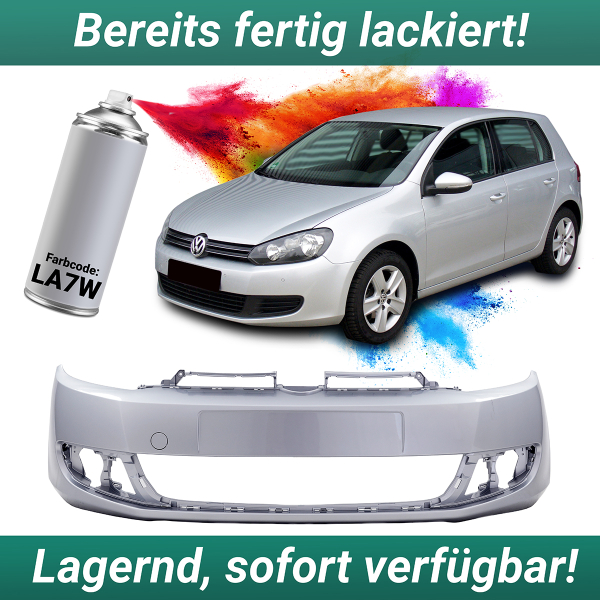 Lackiert Reflexsilber Metallic  für VW Golf VI 6 Stoßstange Vorneohne PDC + 5j.GARANTIE 