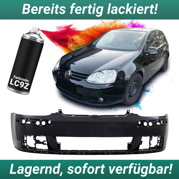 Lackiert LC9Z-Black Magic Pearl für VW Golf 5 V Stoßstange vorne für SRA EU-WARE 03-08