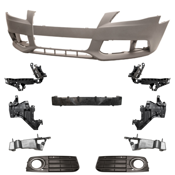 Stoßstange vorne ohne PDC ohne SRA + Zubehör + Gitter passt für A4 B8 ab 07-11