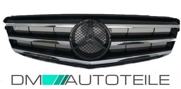 Mercedes W204 Kühlergrill ohne Emblem in Chrom Schwarz 07-11